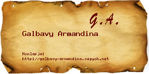 Galbavy Armandina névjegykártya